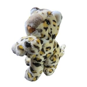 Vintage Leopard with Baby Plush Stuffed Animal Toy Spotted‎ Cat Kitten Cuddly